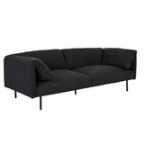 Felix Fold Three Seater Sofa Raven Boucle