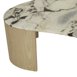 Oberon Curve Marble Coffee Table Natural