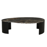 Oberon Curve Marble Coffee Table Black
