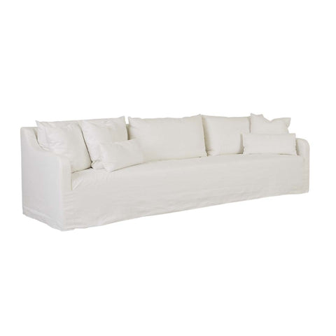 Sidney Slip Four Seater Sofa Milk