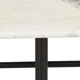 Artie Oval Marble Coffee Table Black/Ocean