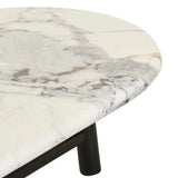 Artie Oval Marble Coffee Table Black/Ocean