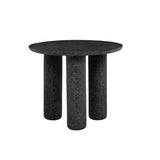 Artie Pillar Side Table Black Speckle