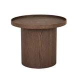 Classique Pedestal Side Table Smoked Ash