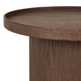 Classique Pedestal Side Table Smoked Ash