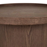 Classique Pedestal Side Table Smoked Ash