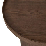 Classique Pedestal Side Table Smoked Ash