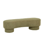 Zola Bench Seat Moss Sherpa