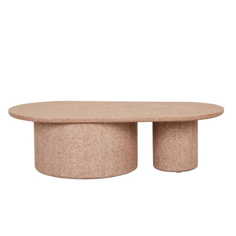 Livorno Pillar Coffee Table Terracotta Speckle