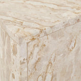 Rufus Slice Marble Side Table Latte