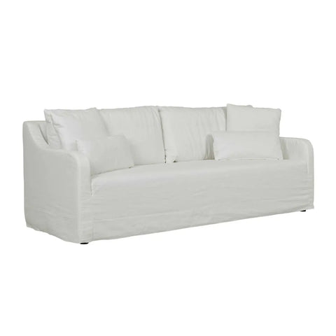 Sidney Slip Three Seater Sofa Milk