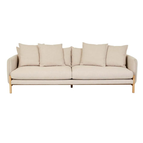 Vittoria Ingrid Four Seater Sofa Buttermilk Tweed