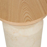 Pablo Side Table Natural/Brown Vein Marble