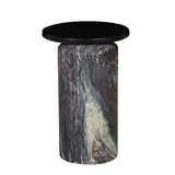 Pablo Side Table Black/Storm Marble