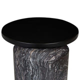 Pablo Side Table Black/Storm Marble