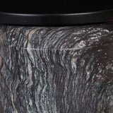 Pablo Side Table Black/Storm Marble