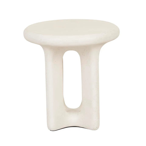 Petra Round Side Table Ivory