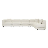 Madrid Curve Right Arm Sofa Grey Speckle