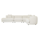 Madrid Curve Right Arm Sofa Grey Speckle