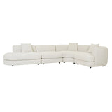 Madrid Curve Right Arm Sofa Grey Speckle