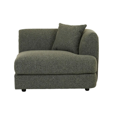 Madrid Curve Right Arm Sofa Green Boucle