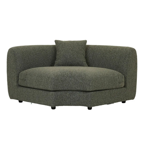 Madrid Curve Corner Sofa Green Boucle