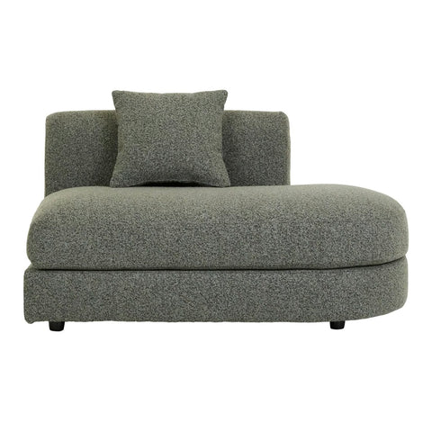 Madrid Curve Right Chaise Sofa Green Boucle