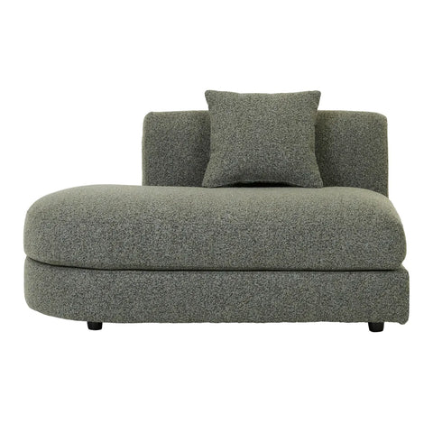 Madrid Curve Left Chaise Sofa Green Boucle