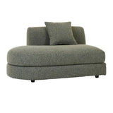 Madrid Curve Left Chaise Sofa Green Boucle