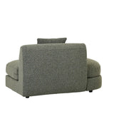 Madrid Curve Left Chaise Sofa Green Boucle