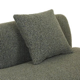 Madrid Curve Left Chaise Sofa Green Boucle