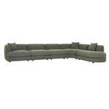 Madrid Curve Centre Sofa Green Boucle