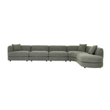 Madrid Curve Centre Sofa Green Boucle