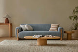 Airlie Wrap Three Seater Sofa Sky Blue Boucle