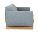 Airlie Wrap Three Seater Sofa Sky Blue Boucle