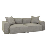 Airlie Slab Three Seater Sofa Brindle Grey