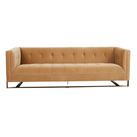 Kennedy Tufted Three Seater Sofa Cumin