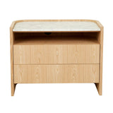 Elsie Two Drawer Bedside Natural