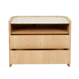 Elsie Two Drawer Bedside Natural