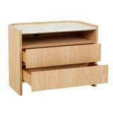 Elsie Two Drawer Bedside Natural