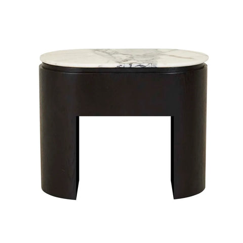 Pluto Open Bedside Table Black