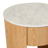 Oberon Crescent Marble Bedside Natural