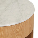 Oberon Crescent Marble Bedside Natural