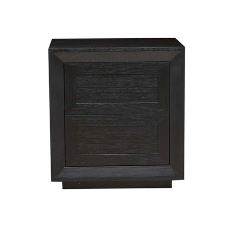 Austin Tall Bedside Matt Black Oak