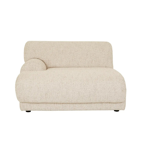 Juno Sierra Left Chaise Sofa White Bark