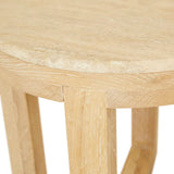 Eyre Side Table Natural Travertine Oak