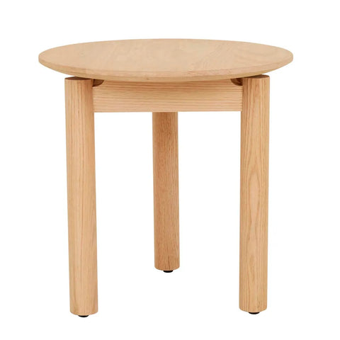 Abbott Round Side Table New Oak