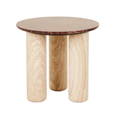 Atlas Orbit Side Table Rouge/Natural