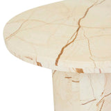 Atlas Pillar Coffee Table Brown Vein