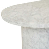 Atlas Pillar Coffee Table White Marble